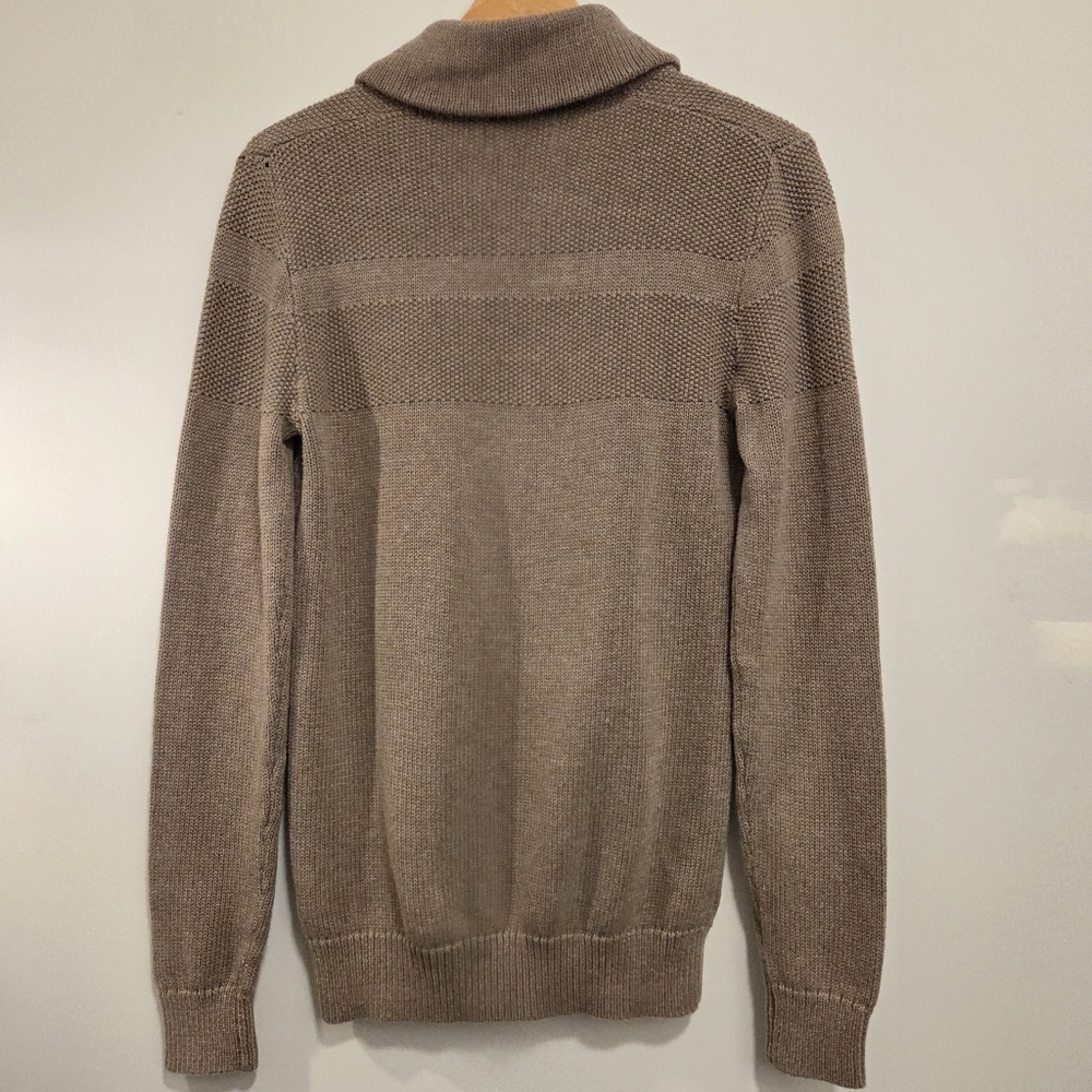 RW&CO Men’s Taupe Knit Sweater XS 100% Cotton Slim Fit - Picture 5 of 8